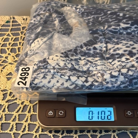 Belle Kim Gravel Womens Blue Leopard Print Long Sleeve Stretch Top sz 1X Comfort - Picture 10 of 10